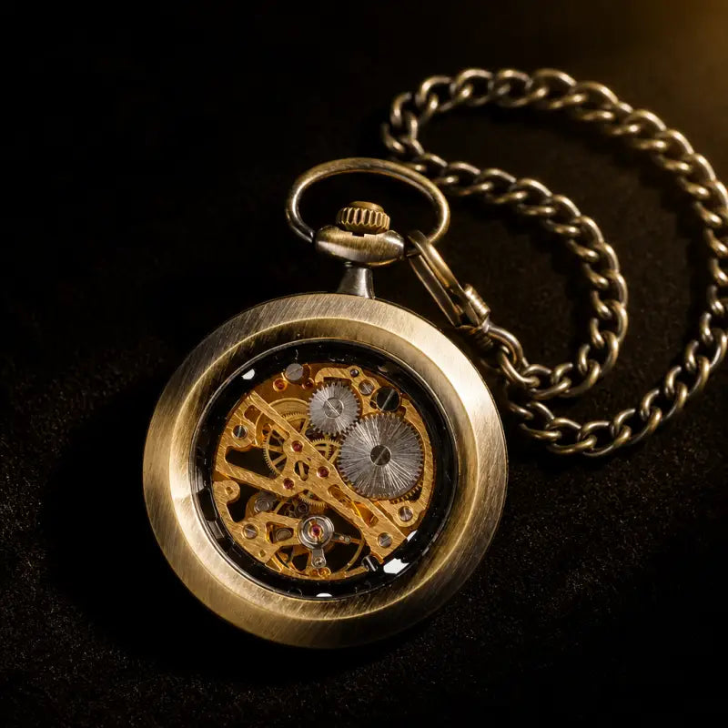Orologio da tasca meccanico scheletrato da uomo - Univers Gousset