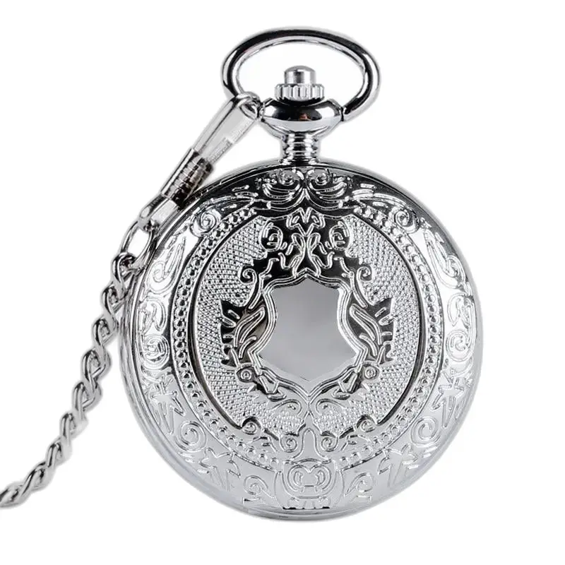 Bellissimo orologio da tasca meccanico in argento a carica manuale con catena in argento