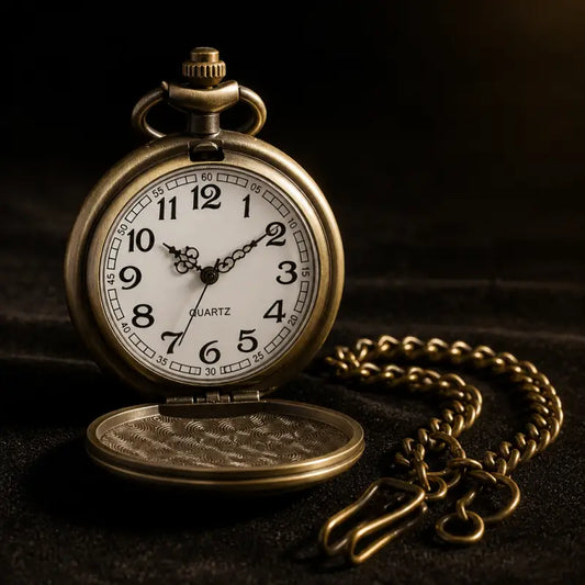 Orologio da tasca vintage da donna con collana di fiori - Univers Gousset