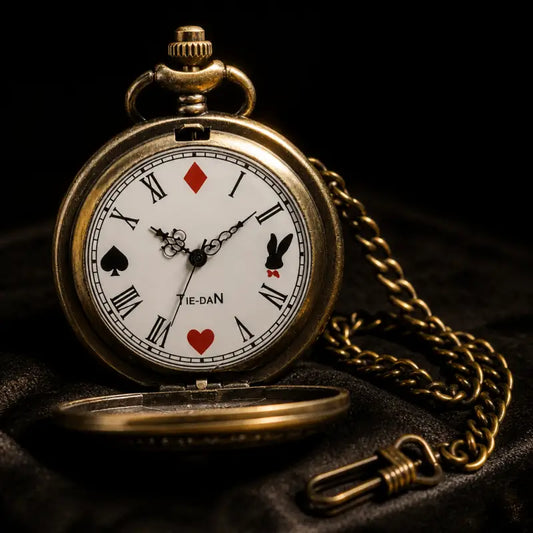 Orologio da tasca vintage da donna con collana di fiori - Univers Gousset