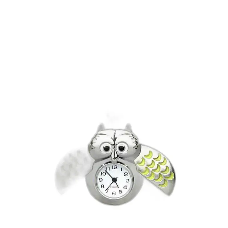 Elegante collana con orologio da gufo in diversi colori