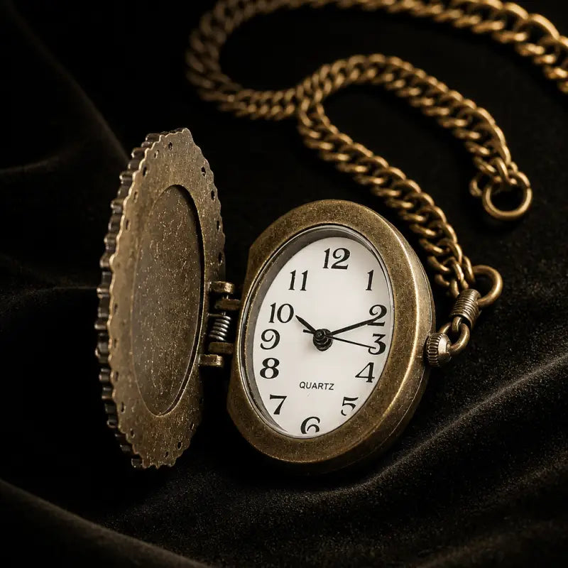 Orologio da tasca vintage con collana e ciondolo Elsa - Univers Gousset