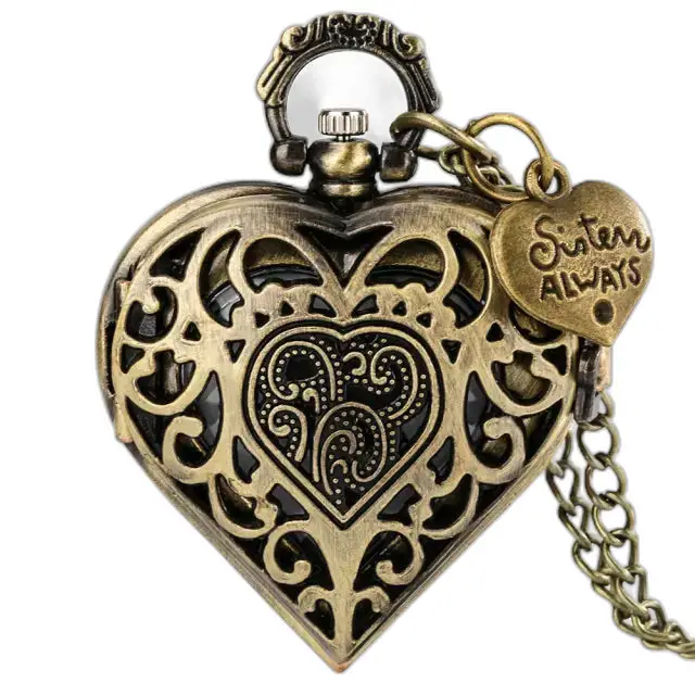 Orologio da donna da uomo con collana vintage al quarzo - 2