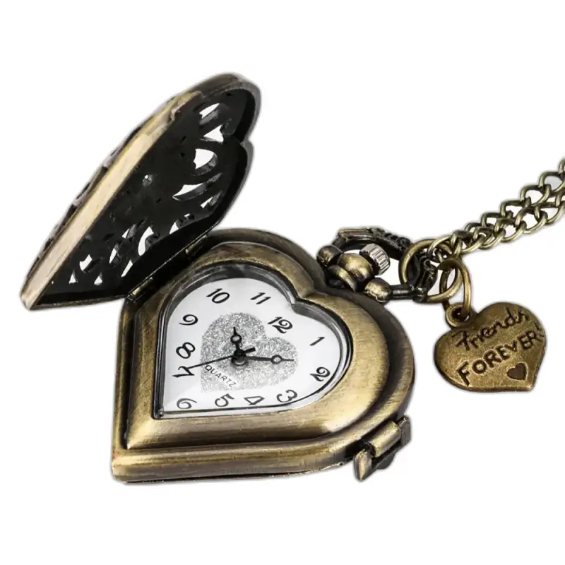 Orologio da donna da uomo con collana vintage al quarzo