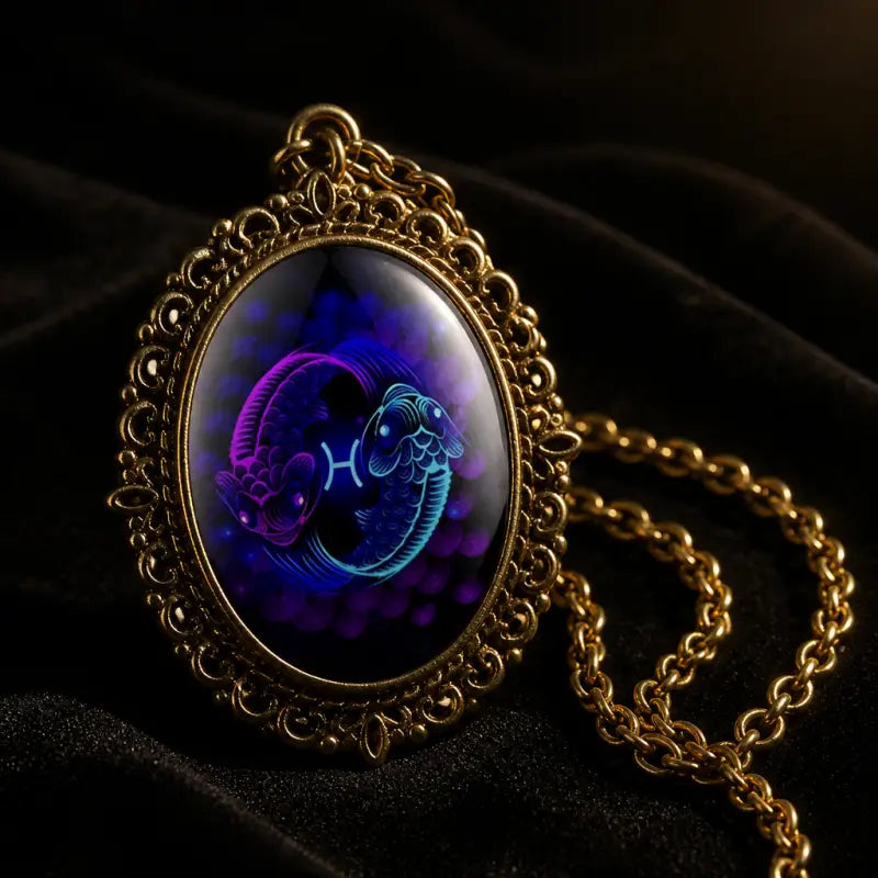 Orologio da tasca da donna con collana zodiacale in bronzo - Univers Gousset