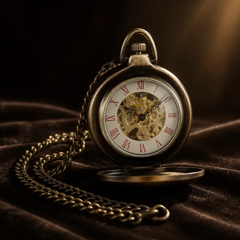 Orologio da tasca meccanico scheletrato con numeri romani - Univers Gousset