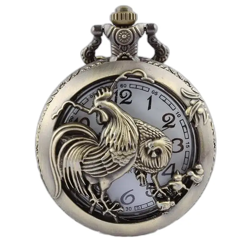 Collana con orologio da tasca con oroscopo cinese Bronzo - Drago
