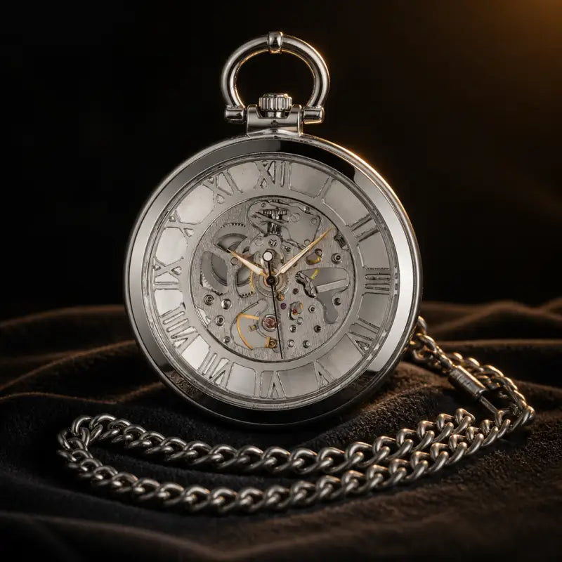 Orologio da tasca meccanico scheletrato da uomo - Univers Gousset