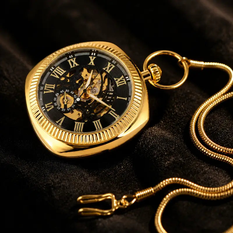 Orologio da tasca meccanico da uomo con numeri romani - Univers Gousset