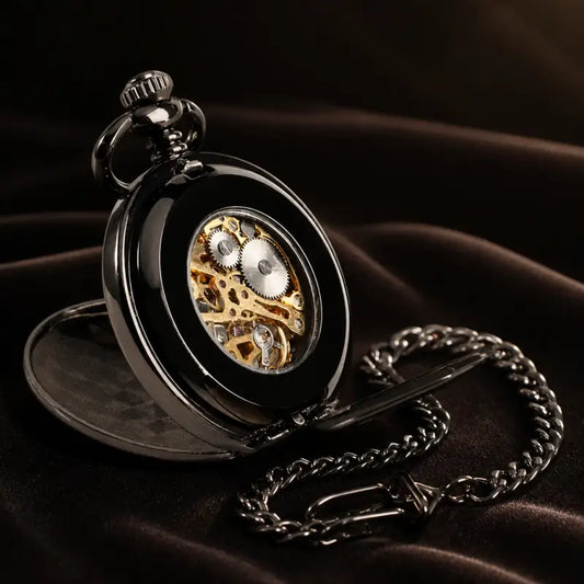 Orologio da tasca meccanico con doppio lembo da uomo - Univers Gousset