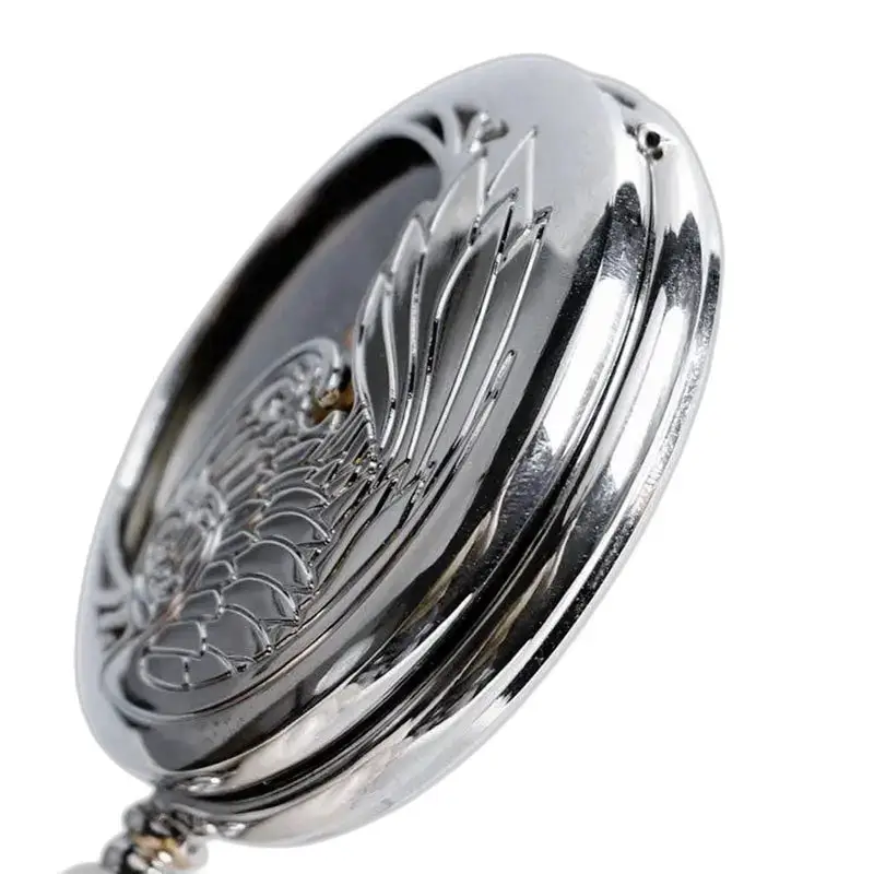 Elegante orologio da tasca automatico in argento