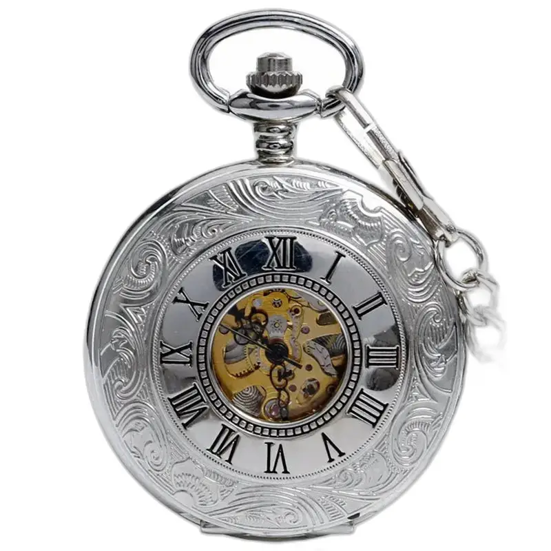 Elegante orologio da tasca in argento Demi Hunter