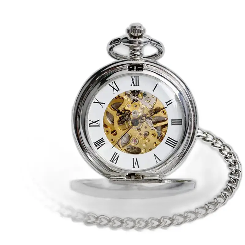 Elegante orologio da tasca in argento Demi Hunter