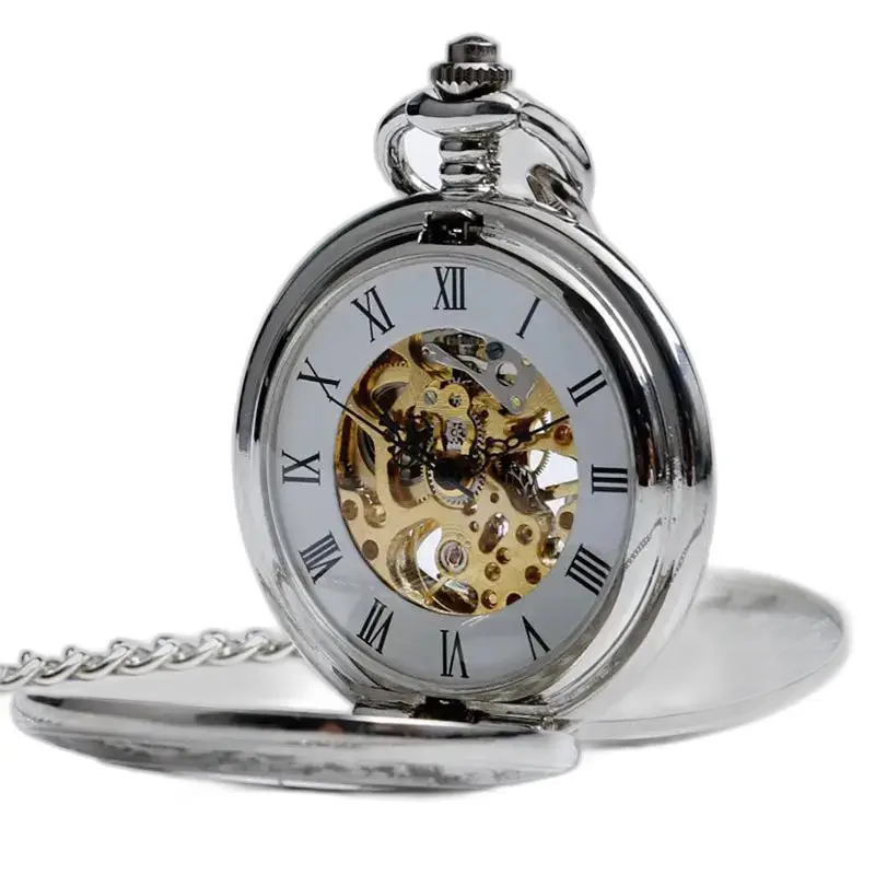 Elegante orologio da tasca in argento Demi Hunter