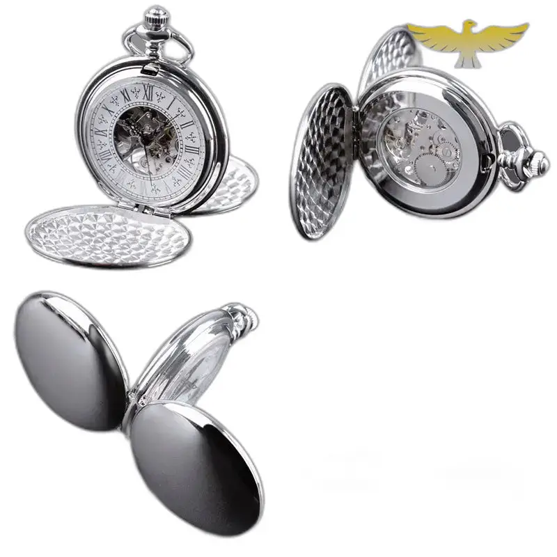 Orologio da tasca classico in argento con doppio cacciatore