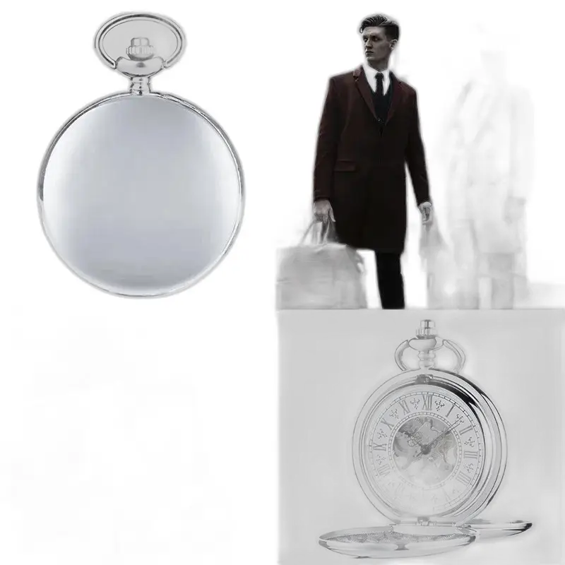 Orologio da tasca classico in argento con doppio cacciatore