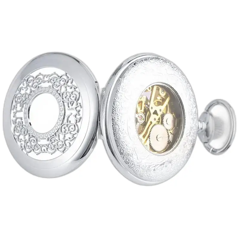 Orologio da tasca in argento chic squisito di lusso