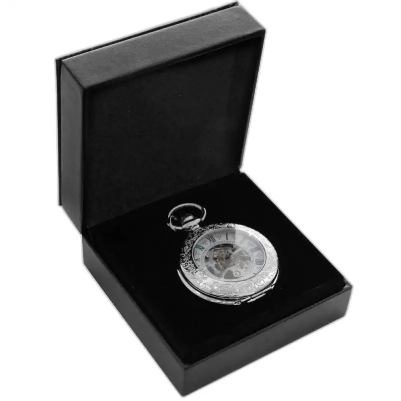Orologio da tasca meccanico in argento di lusso