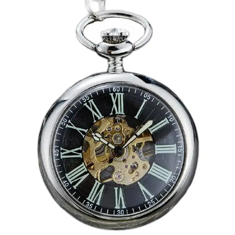 Orologio da tasca moderno in argento di lusso