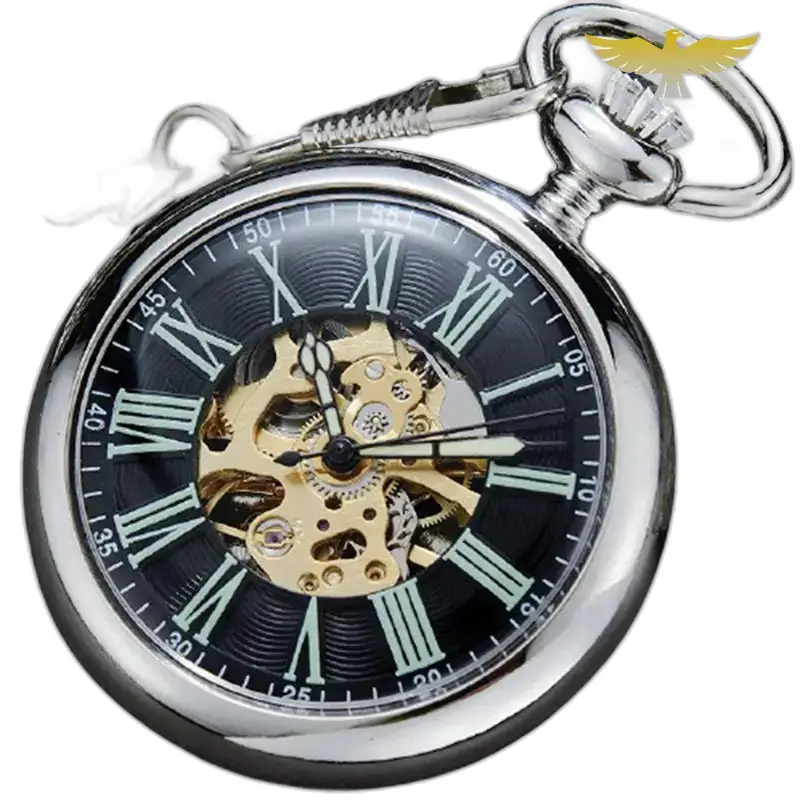 Orologio da tasca moderno in argento di lusso