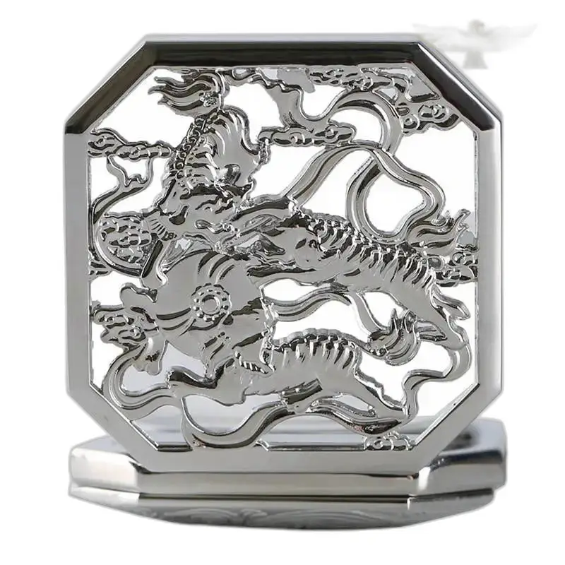 Orologio da tasca meccanico in argento ottagonale di lusso