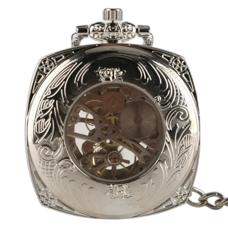 Orologio da tasca in argento dallo stile moderno da uomo