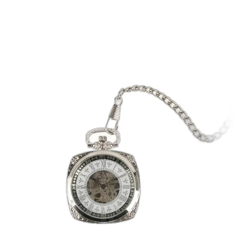 Orologio da tasca in argento dallo stile moderno da uomo