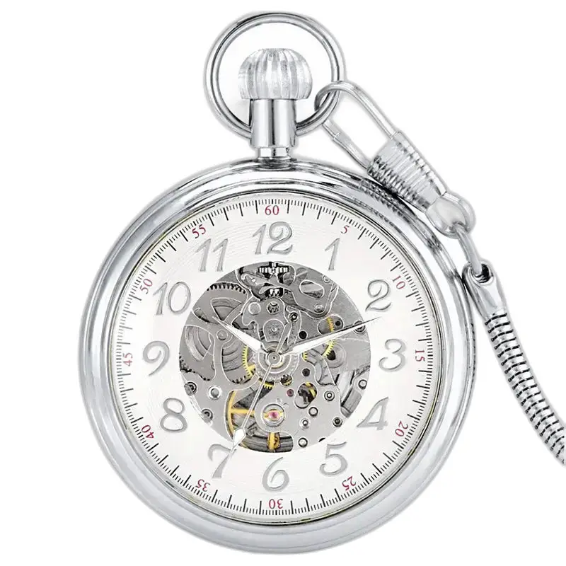 Orologio da tasca automatico argento quadrante aperto - Oro