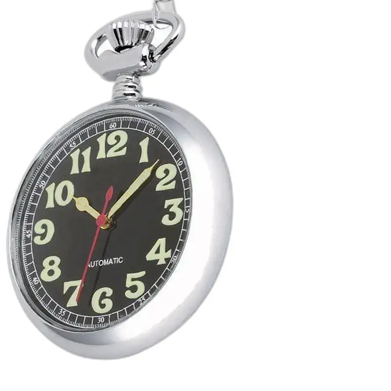 Elegante orologio da tasca automatico con quadrante aperto