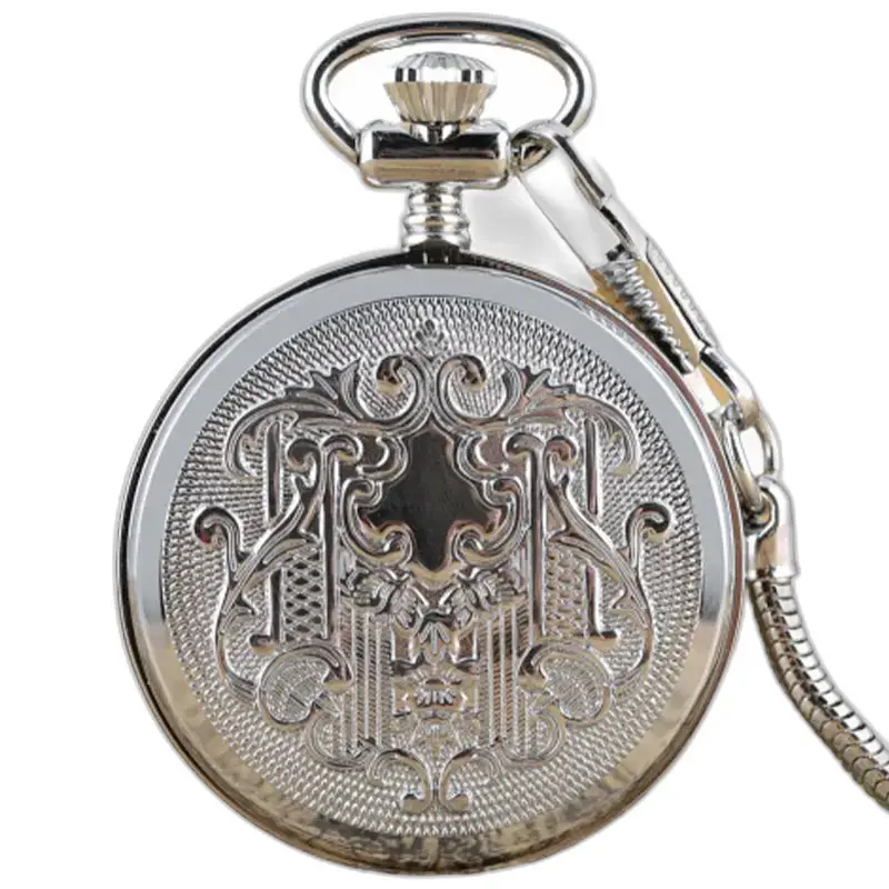 Elegante orologio da tasca automatico con quadrante aperto