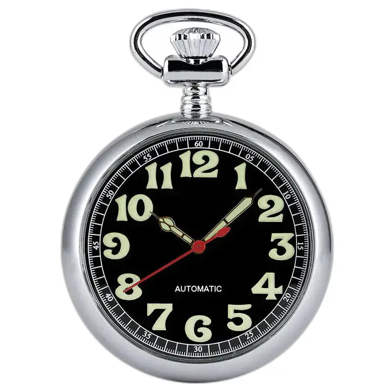 Elegante orologio da tasca automatico con quadrante aperto - Oro