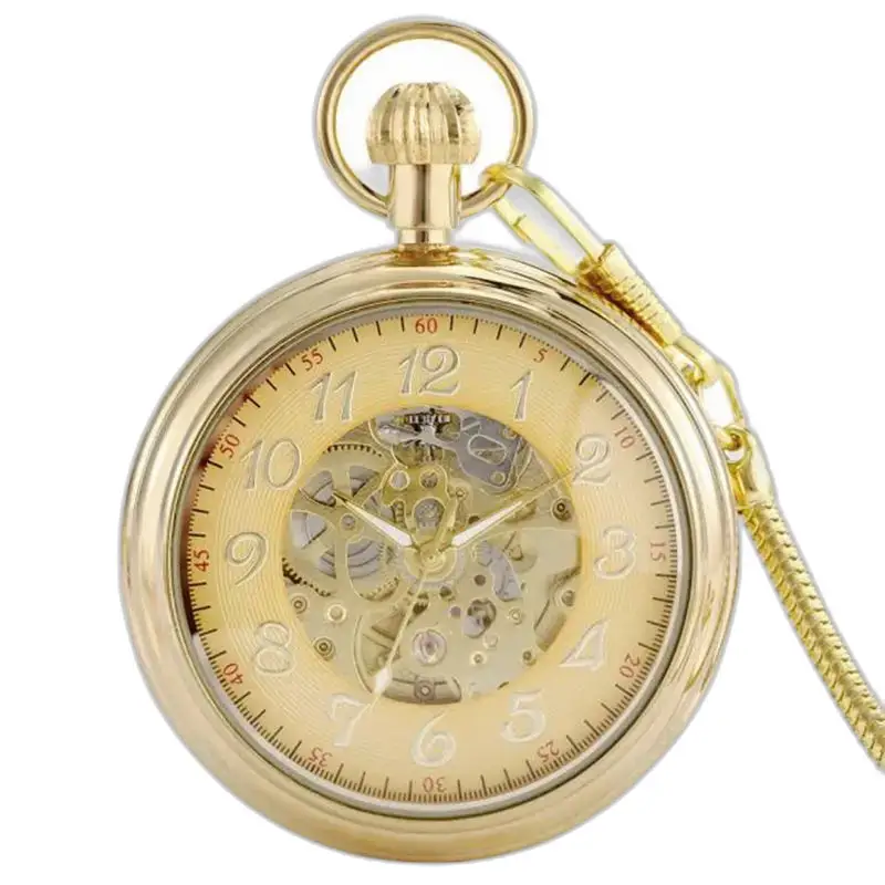 Orologio da tasca automatico di lusso con quadrante aperto - Argento