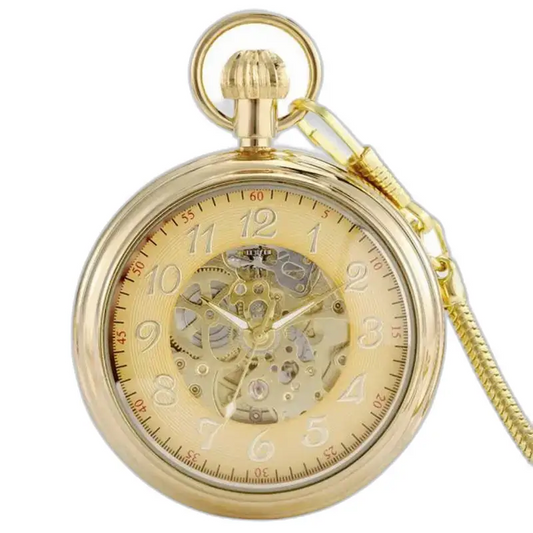 Orologio da tasca automatico di lusso con quadrante aperto - Argento