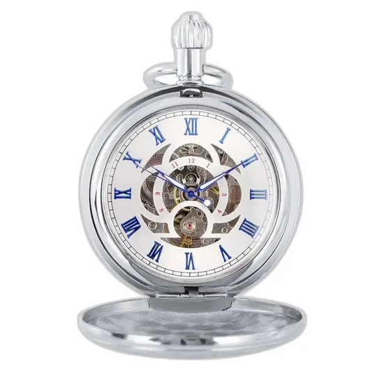 Orologio da tasca automatico con fiore di lusso chic