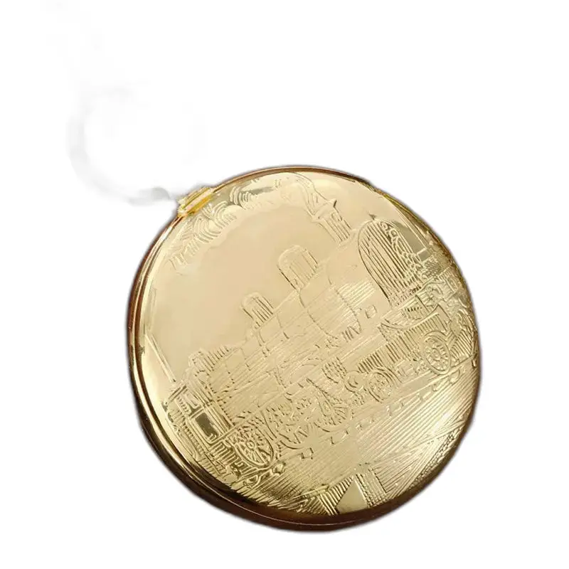 Orologio da tasca automatico chic treno dorato