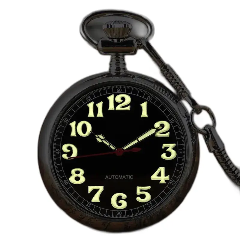 Moderno orologio da tasca automatico luminoso