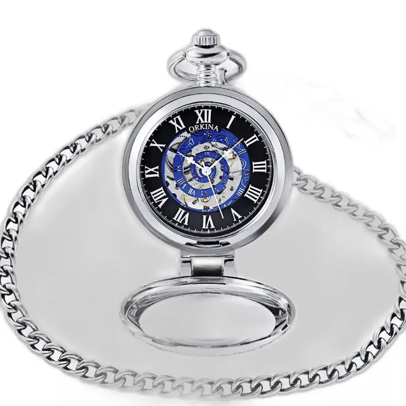 Moderno orologio da tasca automatico per uomo e donna
