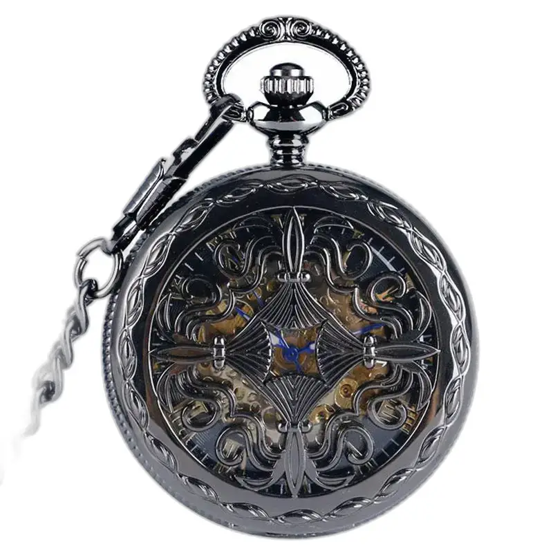 Orologio da tasca automatico Mystic Hearth nero