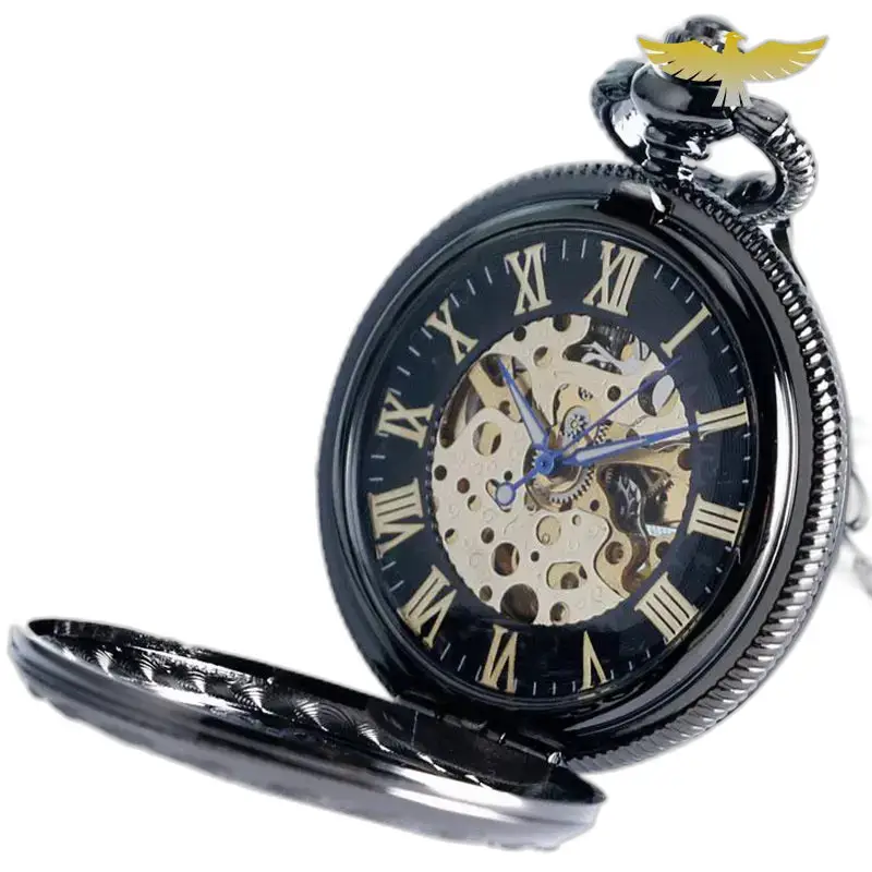 Orologio da tasca automatico Mystic Hearth nero