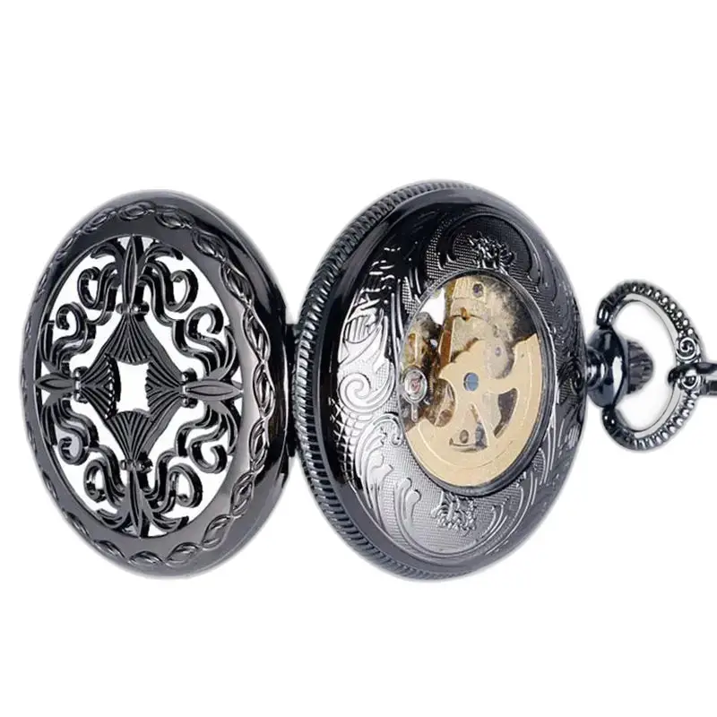 Orologio da tasca automatico Mystic Hearth nero
