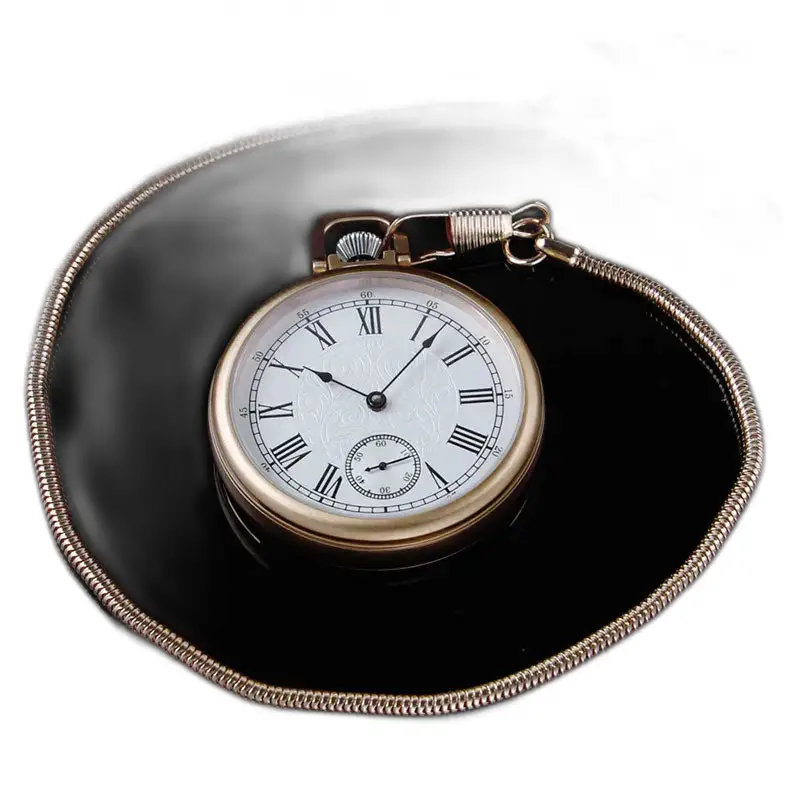 Orologio da tasca automatico impermeabile in oro rosa