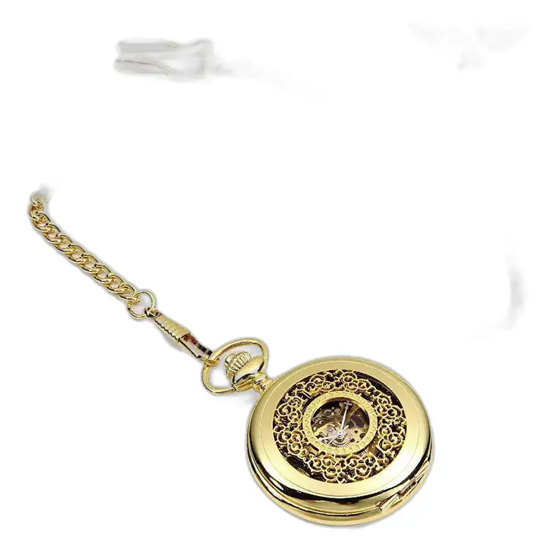 Orologio da tasca Steampunk moderno cavo nero