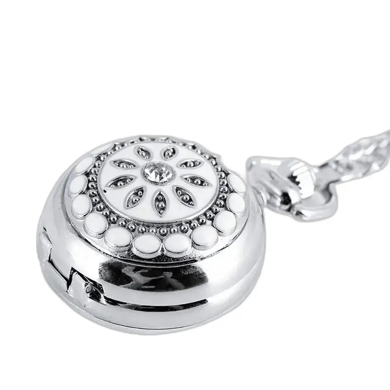 Orologio da tasca a fiore Chic Pearl in argento