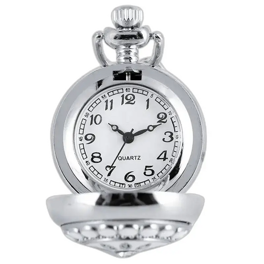 Orologio da tasca a fiore Chic Pearl in argento