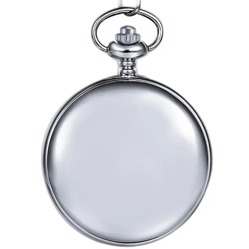 Orologio da tasca classico ed elegante con doppia patta - Argento