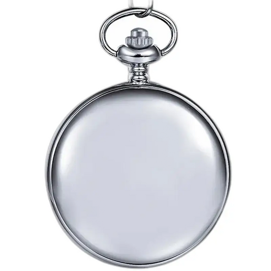 Orologio da tasca classico ed elegante con doppia patta - Argento
