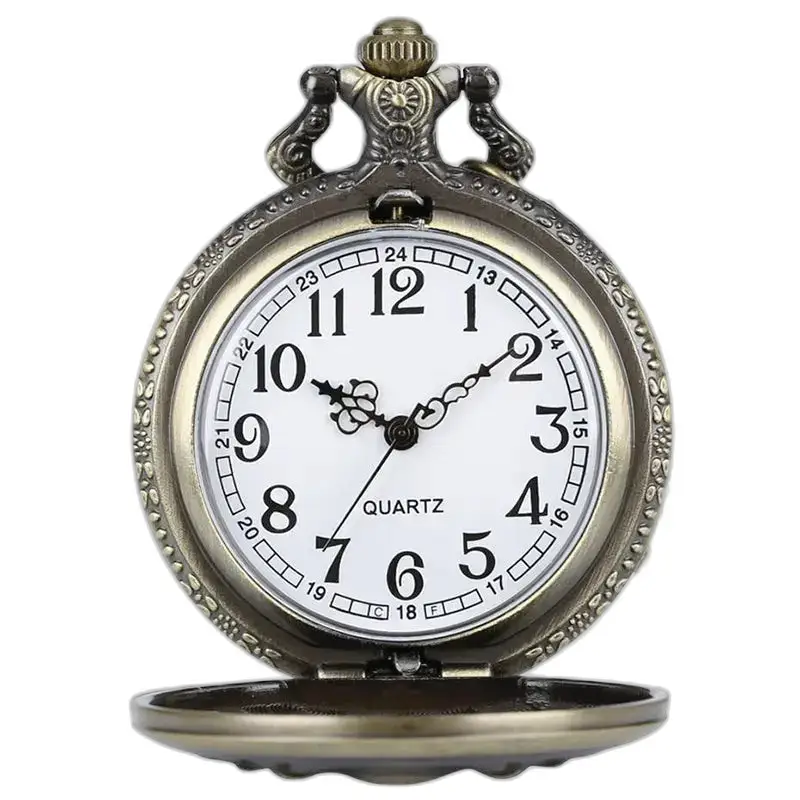Orologio da tasca con collana di ragno in stile fantasia