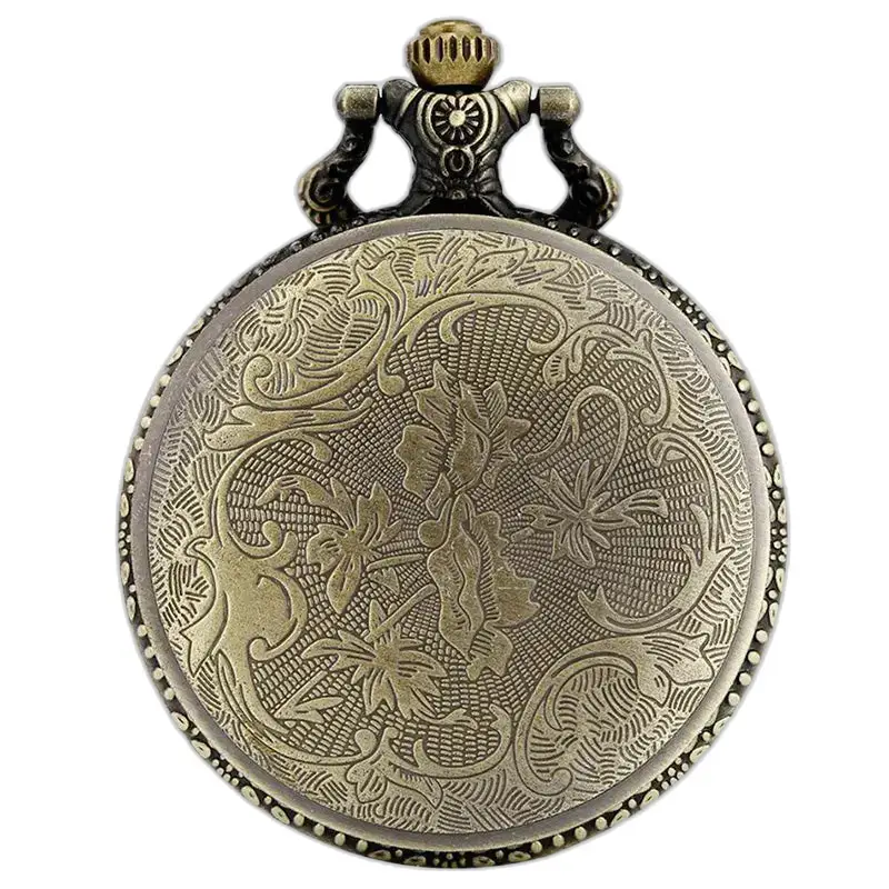 Orologio da tasca vintage con collana in bronzo Eden