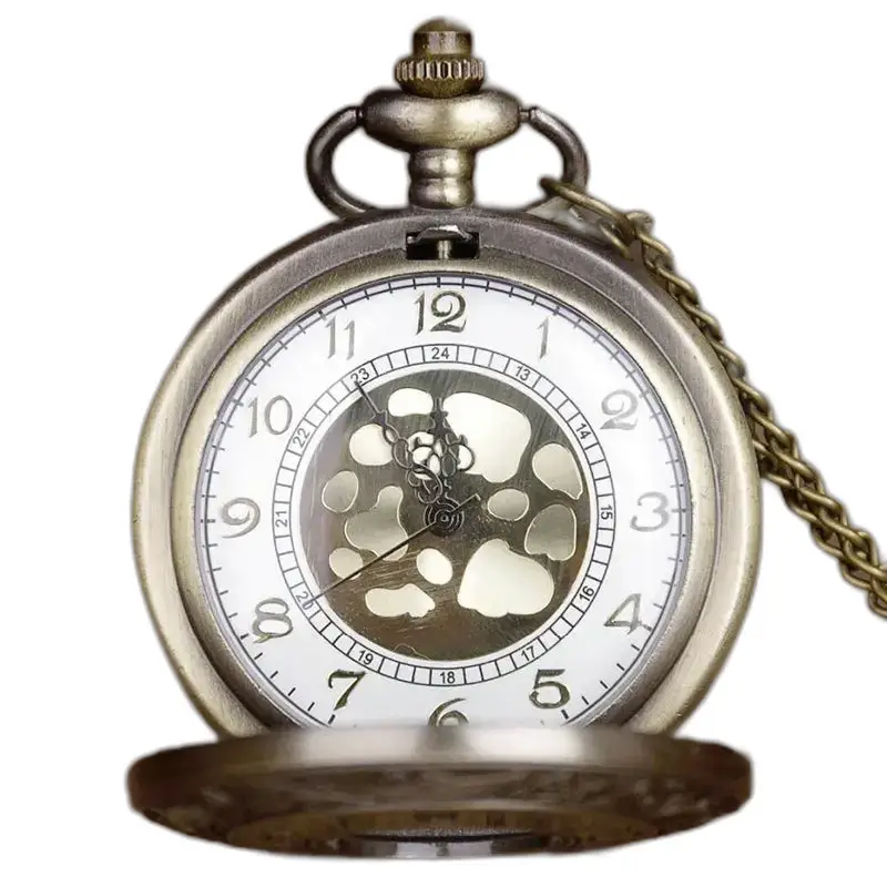 Orologio da tasca vintage con collana mezzo cacciatore