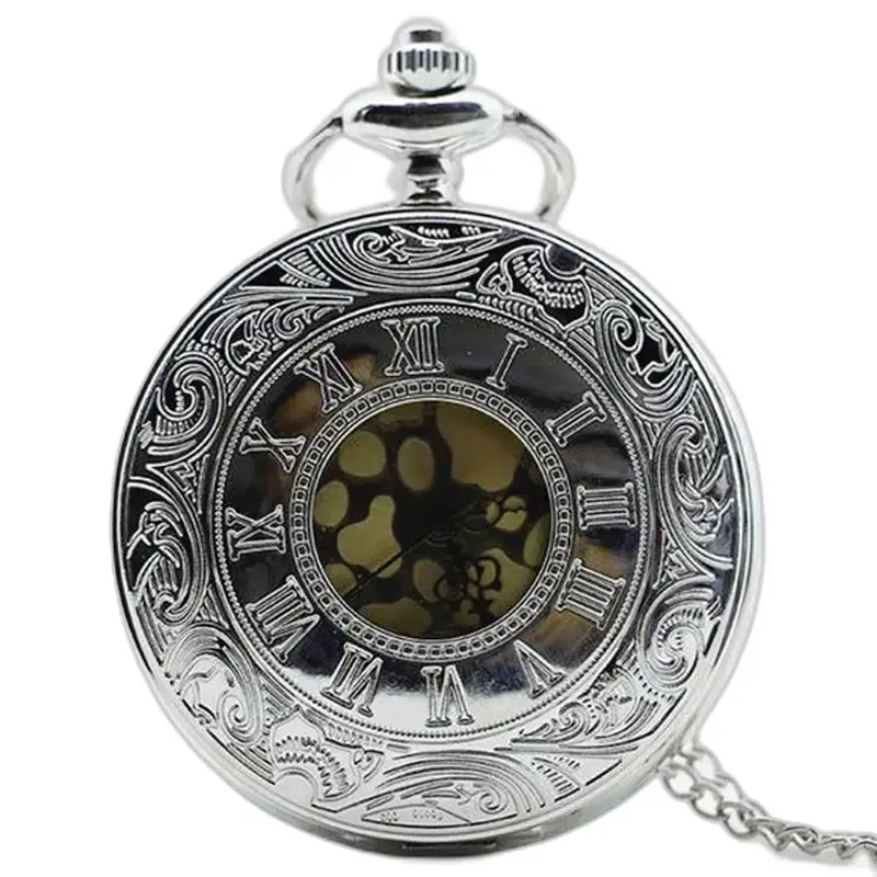 Orologio da tasca vintage con collana Half Hunter - Bronzo